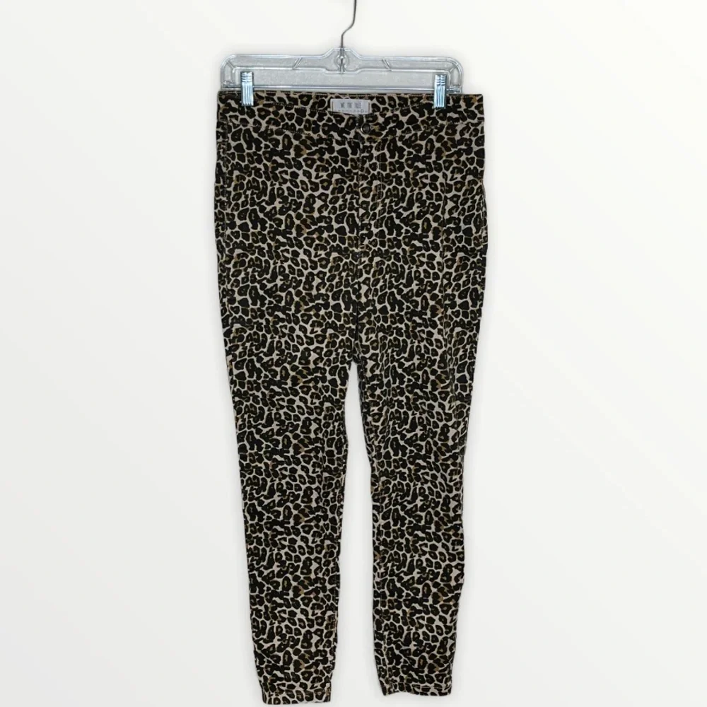Free People Belle High Rise Leopard Skinny Pants Size 31